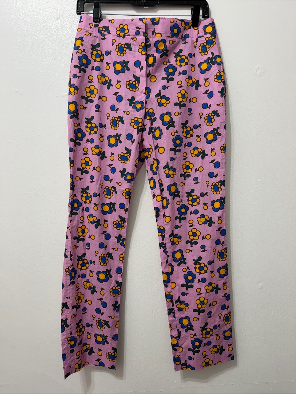 NWOT ODEEH Pink Floral Print Slim Pants